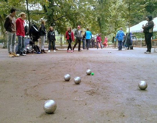 Joc de Petanque Interactiv Idealstore 8 Bile Cromate 1 Minge de Referință din Lemn Frânghie de Măsurare Husă cu Fermuar Mâner Toate Vârstele