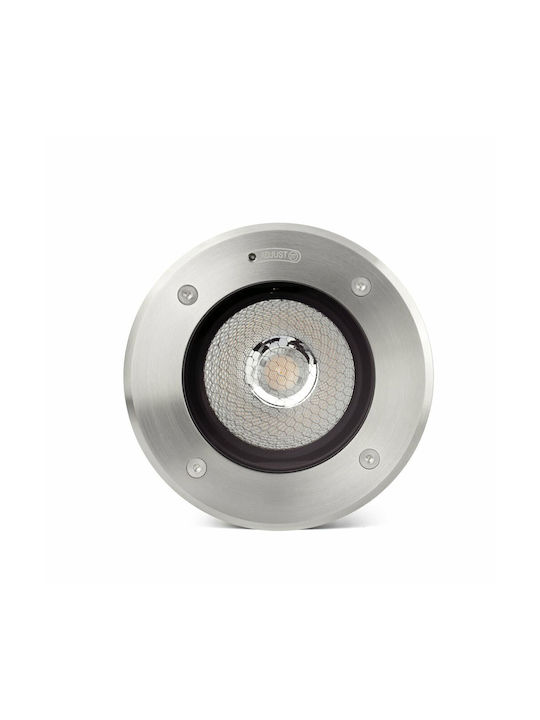 Faro Barcelona Spot Floor Lamp LED 15W with Warm White Light IP67 Silver