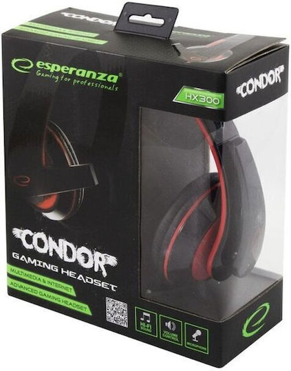 Esperanza Condor Über Ohr Gaming-Headset mit Verbindung 3,5mm Rot