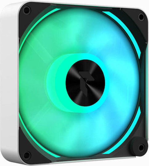 FP2-120 Gehäuselüfter (1800rpm / 83,87cfm) mit ARGB Beleuchtung und Verbindung 3-polig / 4-Pin PWM Weiß