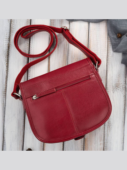 Leather Women's Bag Crossbody Red