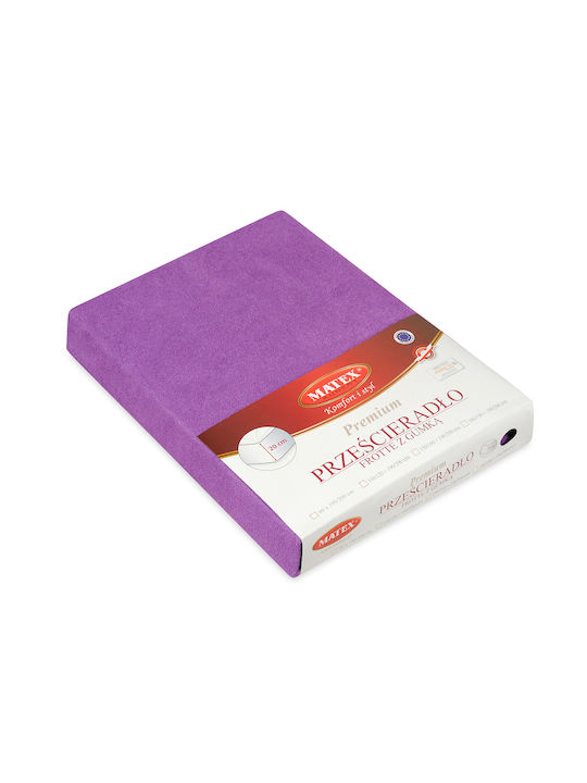 Matex Σεντόνι Μονό με Λάστιχο 100x200+20εκ. C.purple_22