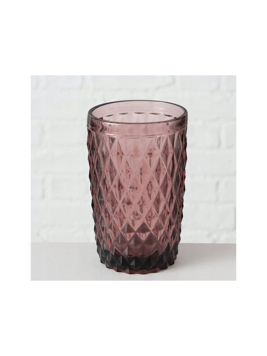 Boltze Glas Wasser aus Glas in Rosa Farbe 300ml