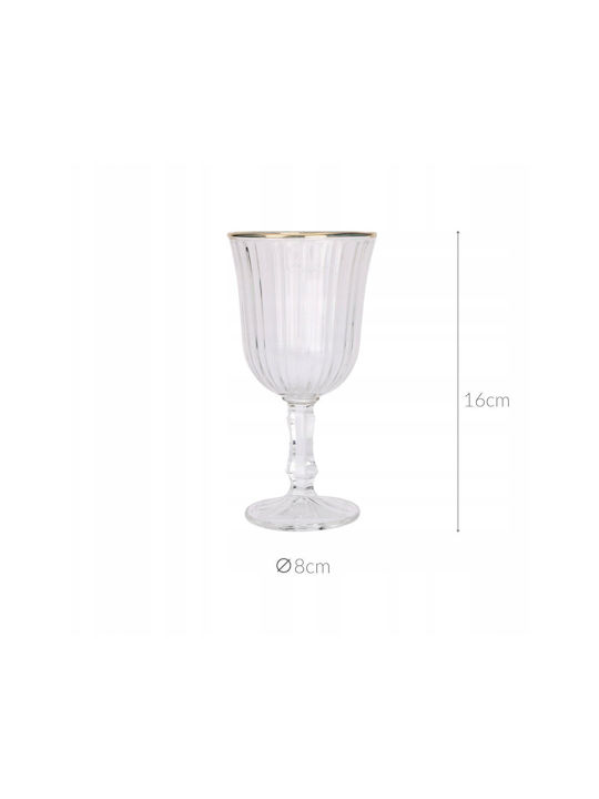 Vivalto Glas für Weißwein aus Glas in Gold Farbe Kelch 240ml