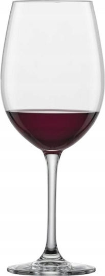 Lumarko Glass for White and Red Wine made of Glass in Red Color Goblet 409ml