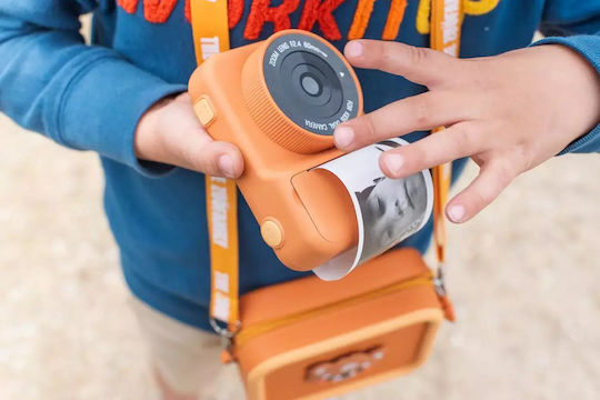 The Zoofamily Urban Zoo Bear Children's Camera 48MP with Thermal Printing Beige