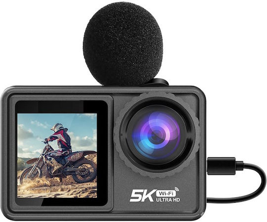 idl-S81TR5K Cameră de Acțiune 5K cu Ecran 1.4" și Wi-Fi Neagră