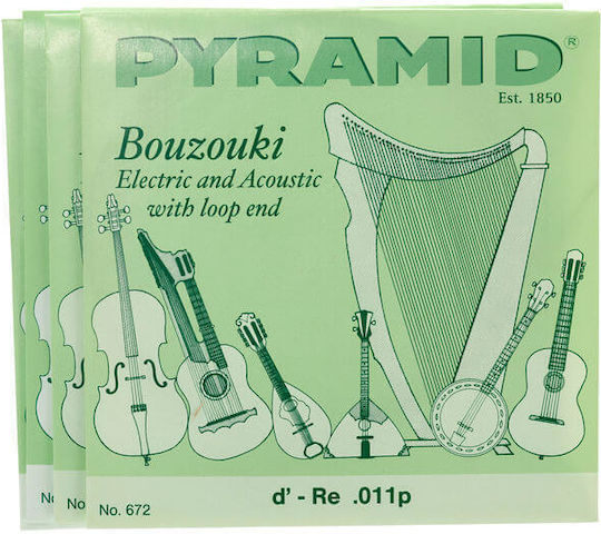 Pyramid Bouzouki 8-Strings Σετ Χορδών Steel Μπουζουκιού 11 - 30"