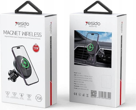 4KOM ESR Handyhalterung Auto mit MagSafe-Magnet & Kabellosem Laden 15W Schwarze
