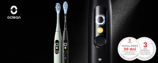 OClean X Ultra Electric Toothbrush with Pressure Sensor and Travel Case Black