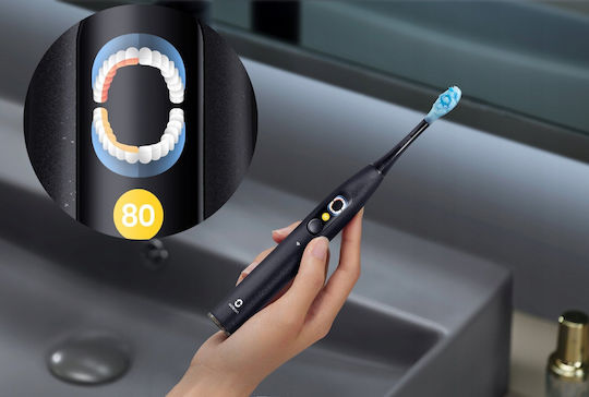 OClean X Ultra Electric Toothbrush with Pressure Sensor and Travel Case Black