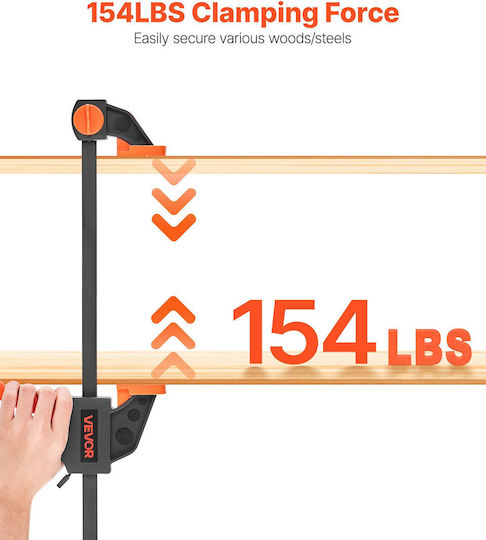 Vevor Bar Clamps Woodworking 2-pcs 30.48cm 2-pcs 15.24cm Clamp Spreader