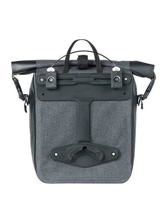 Basil Navigator Storm Single Pannier Bag Mik Side M 12-15 L Mik System Ready To Go Waterproof Gray Black New