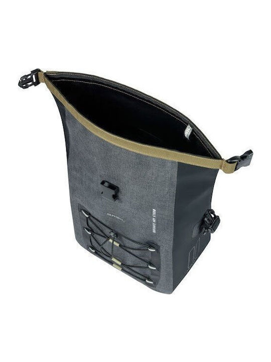 Basil Navigator Storm Single Pannier Bag Mik Side M 12-15 L Mik System Ready To Go Waterproof Gray Black New