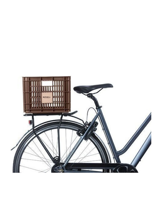 Handlebar Carrier Basket Basil Bicycle Crate M 27L Recycled Synthetic Brown New