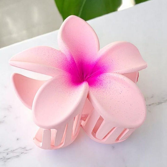 Xl Flower Ombre Hair Clip Matte Pink 7.5 X 7.5cm Sp382
