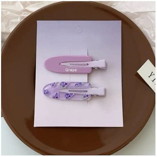 Set 2 Hair Clips Hairpins Grape Sp394