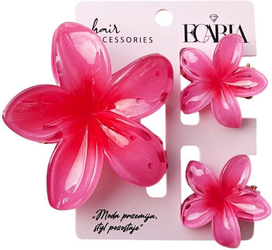3-in-1 Hair Clip Set Xl Omre Flower + 2 Mini Clips Sp420