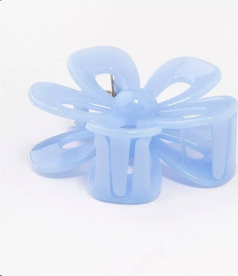 ecarla Haarclip mit Blume Blau