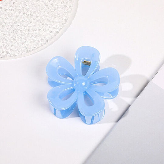 ecarla Haarclip mit Blume Blau
