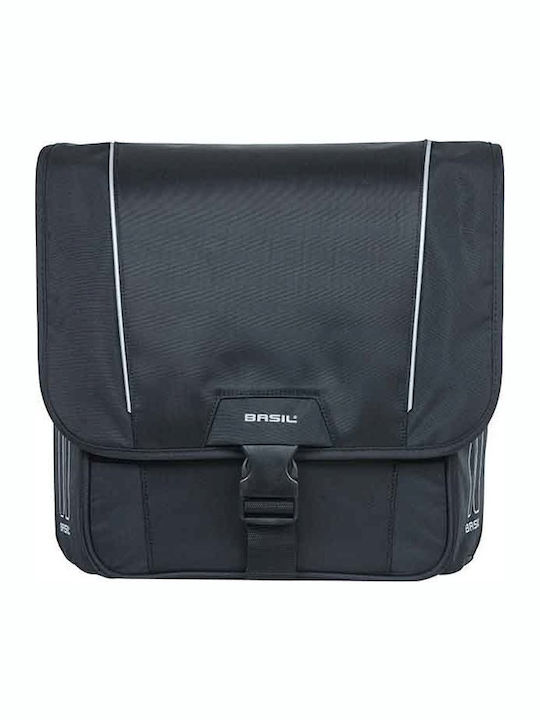 Basil Double Urban Bicycle Bag Basil Sport Design Double Pannier Bag Mik 32L Mik System Ready to Use Black New 2024 Basil Double Urban Bicycle Bag Basil Sport Design Double Pannier Bag Mik 32L Mik System Ready to Use Black New 2024