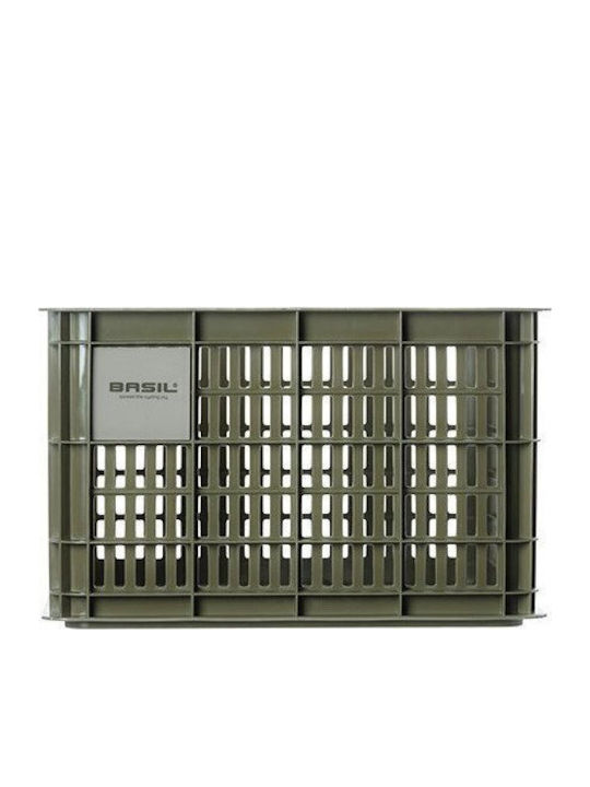 Handlebar Rack Basket Basil Bicycle Crate M 29.5l Recycled Synthetic Moss Green New