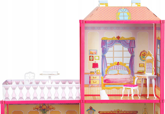 Puppenhausmöbel Terrasse Idealstore Himbeervilla Abmessungen 76 x 77 x 23 cm Ausgestattet mit 100 spezifischen Elementen Faltbar in 2 Varianten Material Karton