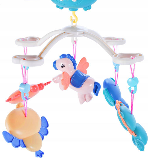 Multifunctional Interactive Happy Bed Bell Idealstore 360 Rotation Light Sound Effects Lullabies Animal Stories Detachable Rattles Remote Control Included
