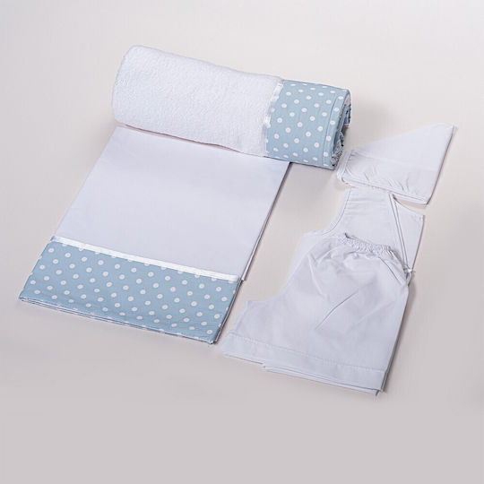 Set Christening Oilcloths Polka Dots White 2 Pieces