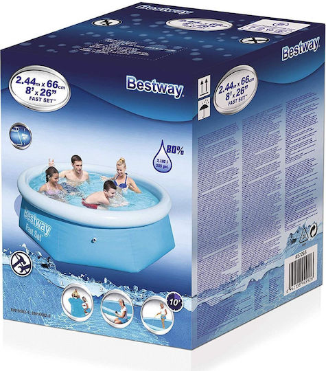 Bestway Piscină Rotundă Gonflabilă Albastră Capacitate De Apă