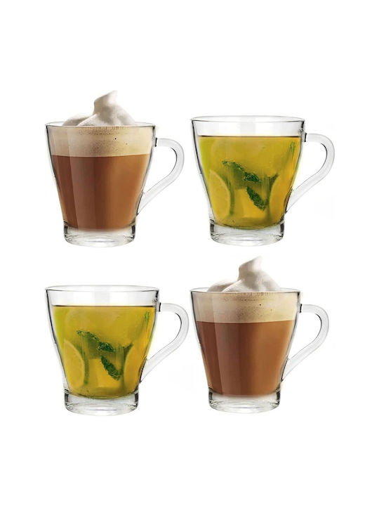 Σετ Ποτήρια Καφέ/Freddo από Γυαλί 300ml 4τμχ