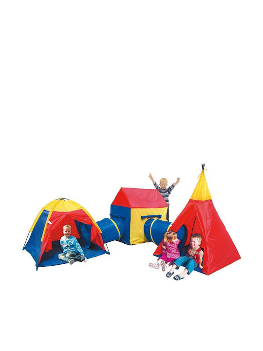 Isp Iplay 5 in 1 Spielbereich UV-Schutz Kinder Multifunktionales Indoor-Outdoor-Hauszelt Iglu 2 Zwischentunnel