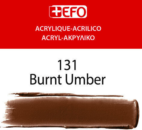 +Efo Acrylic Acrylic Paint Set in Brown color 131 Burnt Umber 120ml 1pcs