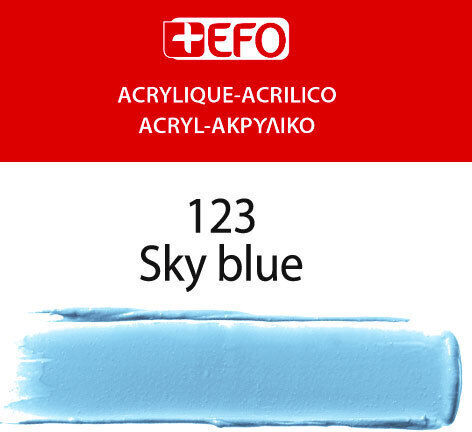 +Efo Acrylic Acrylic Paint Set in Hellblau color 123 Himmelblau 120ml 1Stück