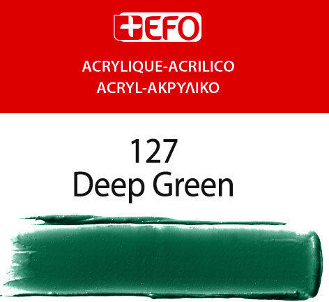 +Efo Acrylic Сет акрилни бои за живопис 127 Deep Green 120мл 1бр