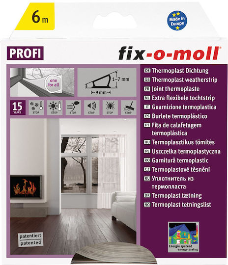 ArteLibre Zugluftstopper Gummi Fenster 6mx0.7cm