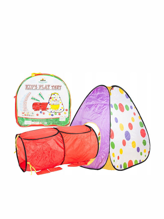 Cort de Joacă pentru Copii Omidă Roșie Format dintr-un Igloo de 68 X 68 X 92 Cm și un Tunel de 105 X 41 X 41 Cm Ușor de Asamblat Fabricat din Material Sintetic Durabil Asigurând Ore de Distracție