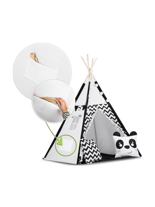 Play Tent Lights Idealstore Tipi Tipi Model Natural Cotton Cushions Insulating Mat Stable Structure Sliding Walls Storage Cover