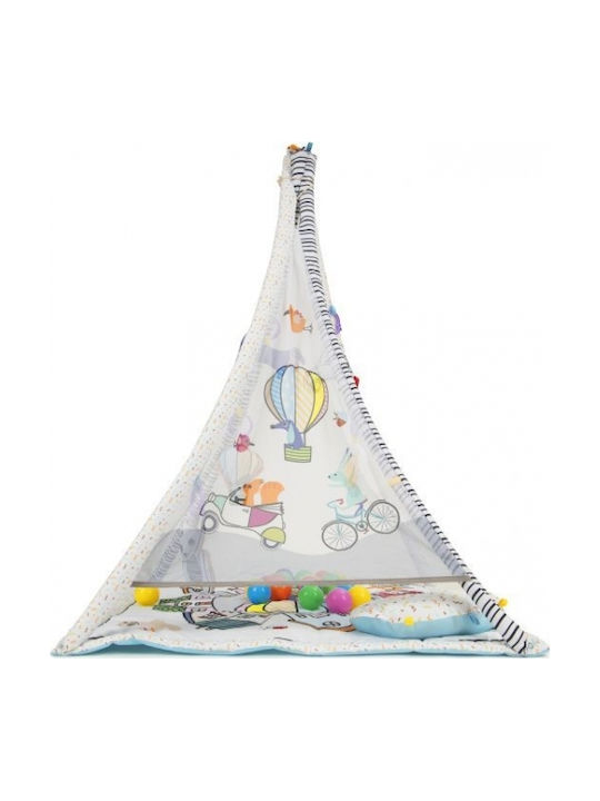 Play Tent Mat 20 Colored Balls Ecotoys Toys Cc8734 Gray