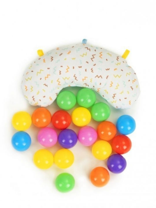 Play Tent Mat 20 Colored Balls Ecotoys Toys Cc8734 Gray