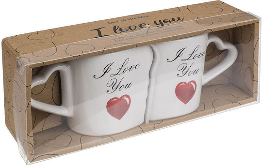 ArteLibre I Love You Mug Ceramic White 2pcs