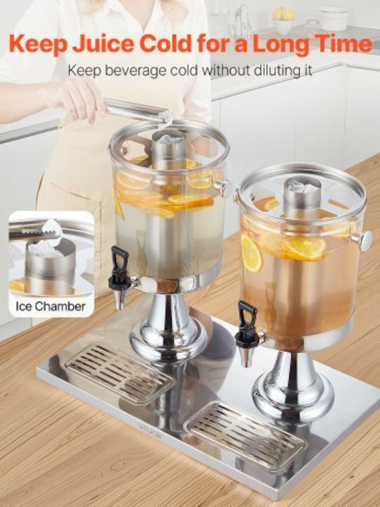 Vevor Double Beverage Dispenser 2x8L