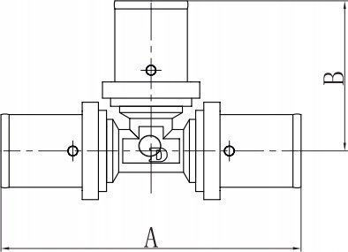 Diamond Pipe Connection Brass 20mm