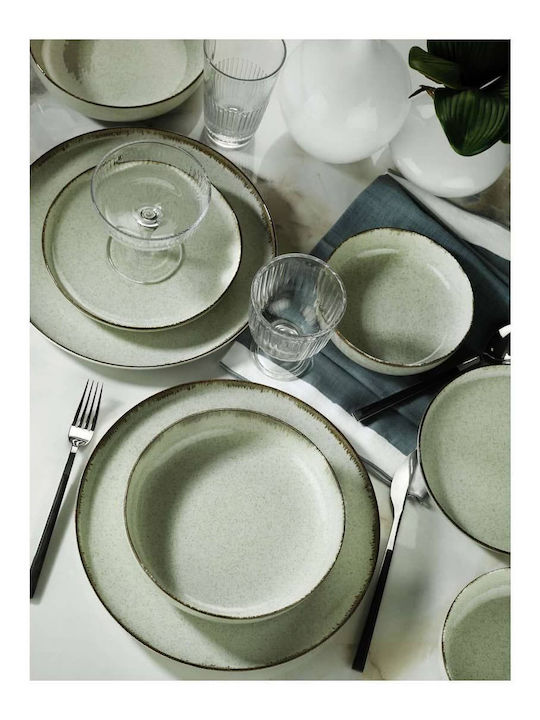 Kutahya Porselen Plate Shallow made of Porcelain White with Diameter 24cm
