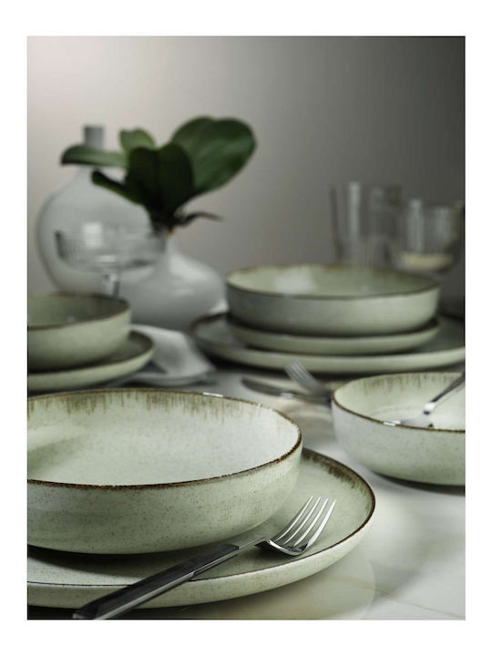 Kutahya Porselen Plate Shallow made of Porcelain White with Diameter 24cm