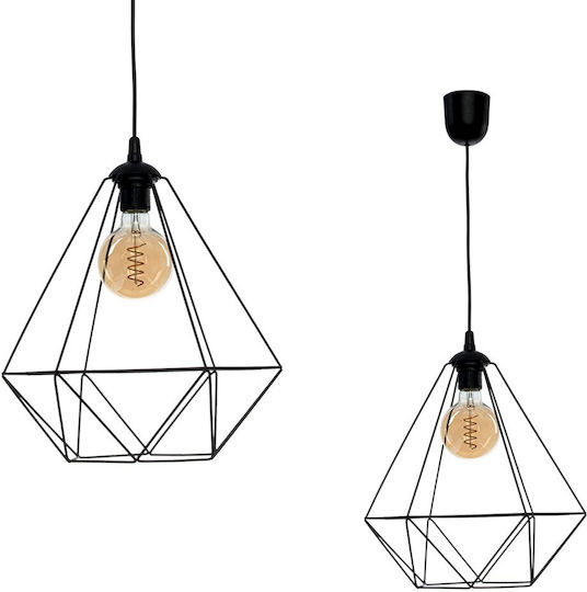 Eko Light Lustră Suspendată Negru Eko Light Lustră Suspendată Negru
