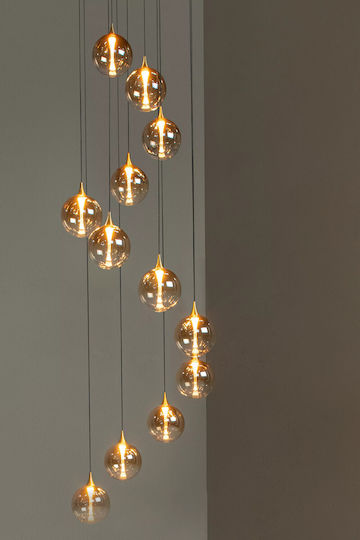 Lucide Lightning Hängelampe Honig 61x61cm.