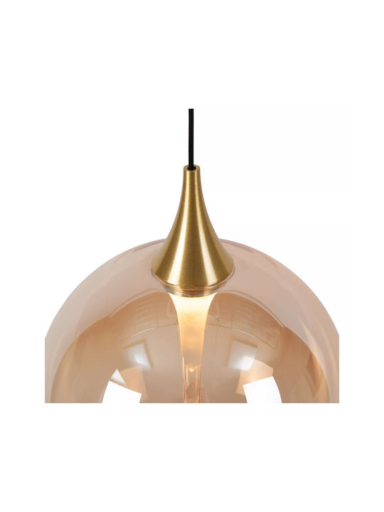 Lucide Lightning Κρεμαστό Φωτιστικό Μελί LED με Θερμό Λευκό Φως 48x48εκ.