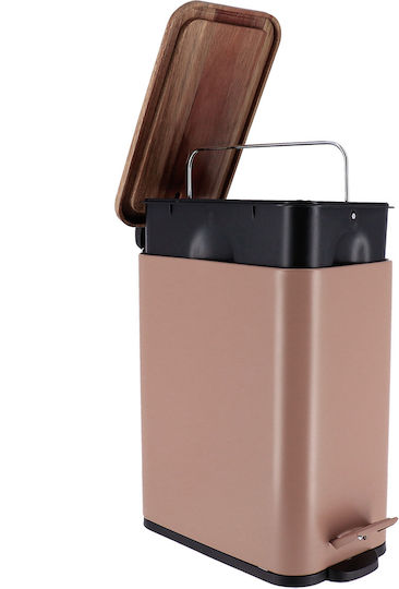 Atmosphera Metallischer Mülleimer mit Pedal Braune 5lt