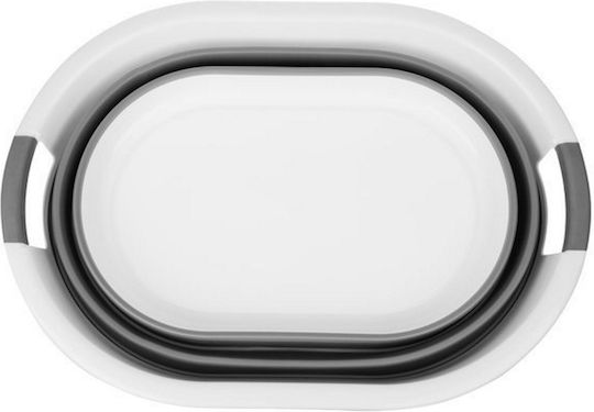 Cadă pliabilă multifuncțională Idealstore Dimensiuni 38 X 53 X 6 15 24 cm Înălțime reglabilă pe 3 niveluri Material silicon-plastic Capacitate 25l Dotată cu mânere de transport